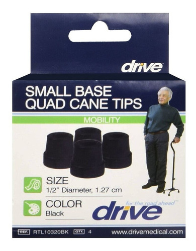 Imagen 1 de 3 de Regatones Repuestos Para Bastón De 4 Apoyos Set De 4 Drive M