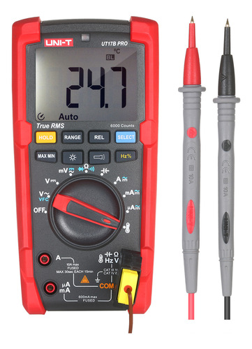 Multímetro Digital Uni-t Con Apagado Inteligente Ut17b Pro
