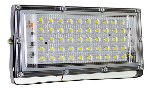 Refletor De Led 50w Exterior Cor da carcaça Cinza Cor da luz Branco-frio