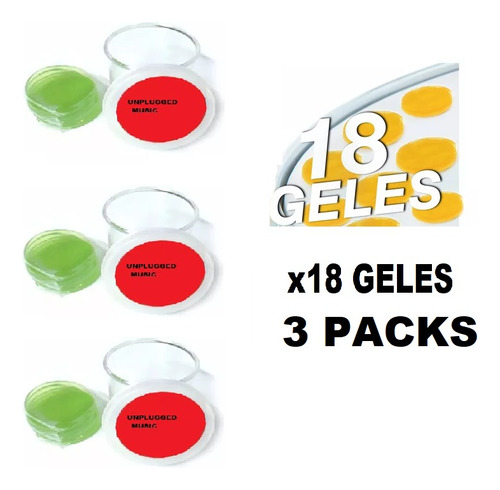 Combo Pack De 18 Geles Gel Antiarmonico Para Toda Tu Bateria