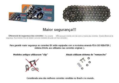 Corrente Européia Moto Cz Chains Dzx X-ring 520 X 120