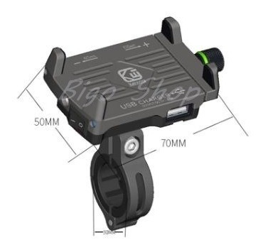 Sup. Celular Alumínio C/ Carregador Usb Turbo Motos Top!