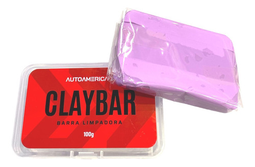 Clay Bar Abrasividade Média 100g Autoamerica