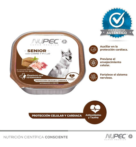  Nupec Senior Alimento Húmedo Cluster De 4 Latas De 100gr