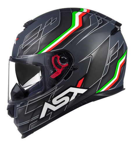 Capacete Asx Eagle Sv Italy Cinza Fosco Visor Solar Interno Tamanho do capacete 56-S