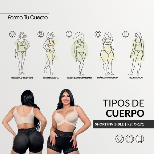 Faja Panty Cachetero Negro Para Realce De GlĂșteos O-171 Negro 2xl