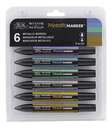 Marcador metálico Promarker 06 Cores de Winsor & Newton