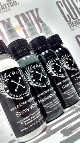 Imagen 6 de 10 de Set Tattoo Extreme 10 Tintas X 1oz = 10 Oz Tatuajes Tatuar