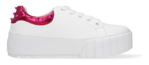 Tenis Ozono Para Mujer Estilo 651101 Blanco - Rosa