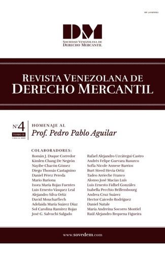 Libro: Revista Venezolana Derecho Mercantil: Homenaje Al