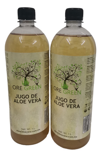 Jugo de aloe vera  BIO PRODUCTS CORPS  Oregreenlíquido pack x 2