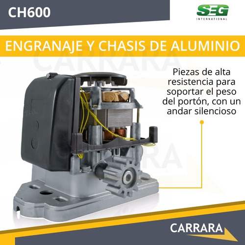 Imagen 5 de 8 de Kit Motor Porton Automatico Corredizo Seg 600 Kg 1/3h Hp
