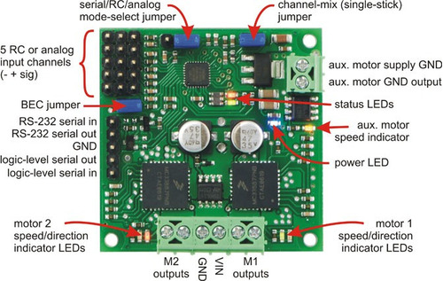Imagen 2 de 4 de Controlador Dual Pololu Para Motores Dc Trex Jr