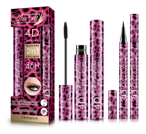 2pcs Yanqina 2 In 1 Thick Curl Mascara,super Mascara