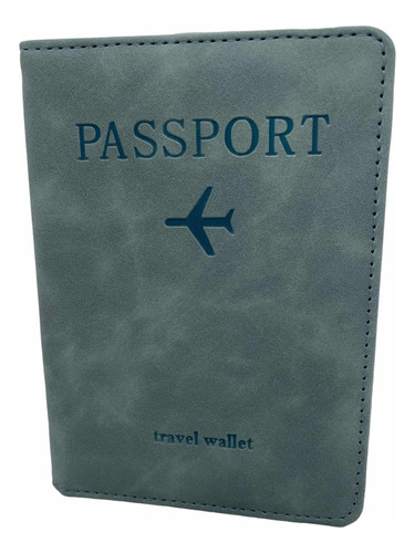 Porta Pasaporte De Cuero Viaje Tarjetero Y Tarjeta Sim