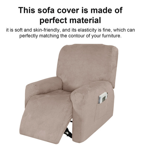 / Funda Elástica Para Sofá Reclinable Con Bolsillo Lateral,