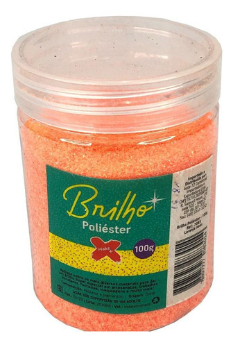 Glitter Pote 100gr Laranja Neon Make