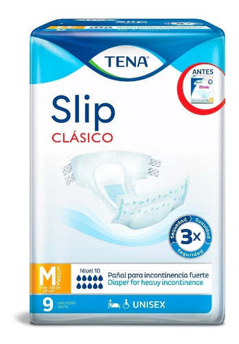 Pañal Tena Basic Adulto Talla M 9 Unidades