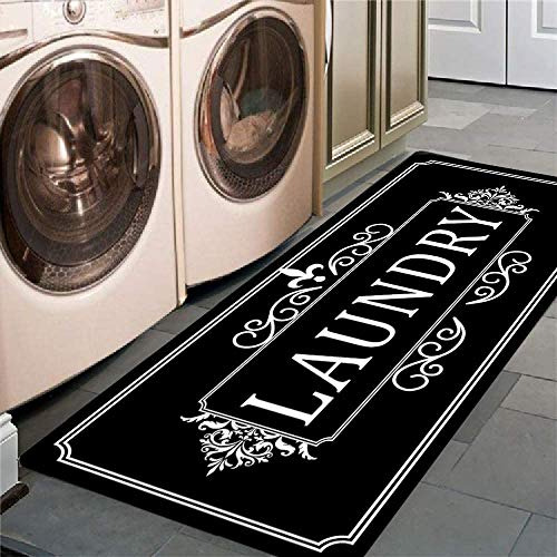 Black Rug Laundry Room Runner Rug Laundry Rug Laundry F...