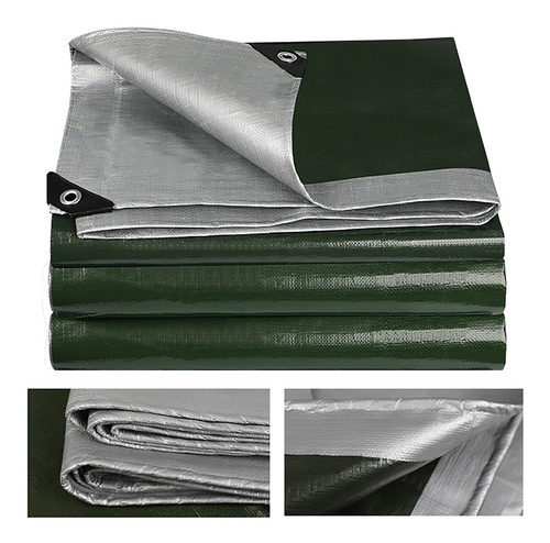 Rajyqodis Heavy Duty Poly Tarp Estuche Reversible Silver