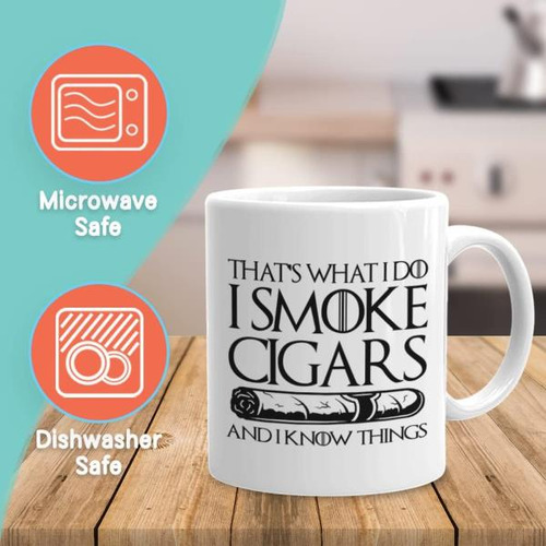 Taza De Café Con Cigarrillos, 11 Oz, Fumo Cigarros Y Sé Cosa