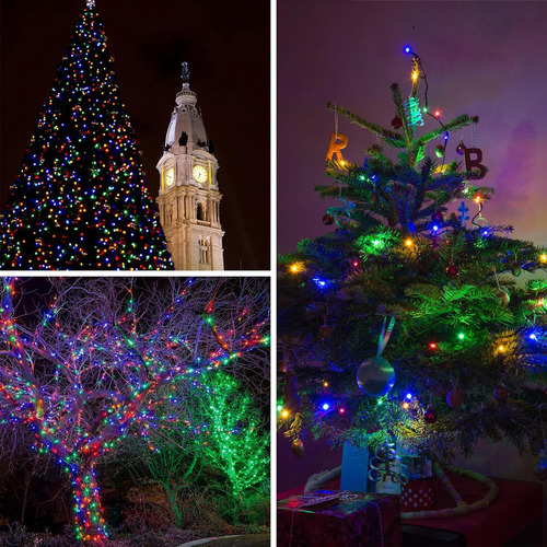 Luces De Navidad Solares Actualizadas 2 Paquete Cada Una Cue