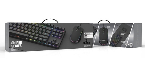 Bundle Combo Sniper Series Mouse/teclado Rgb Y Mouse Pad