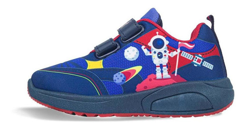 Imagen 4 de 8 de Tenis Con Luces Astronet Azul Para Niño Los Gomosos