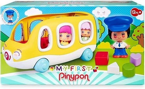 Vehiculo Autobus C/ Figuras Mi Primer Pinypon Encastre Bebe