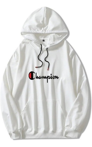 Champion Logo Hoodie Polera Canguro Con Capucha Negra Para H