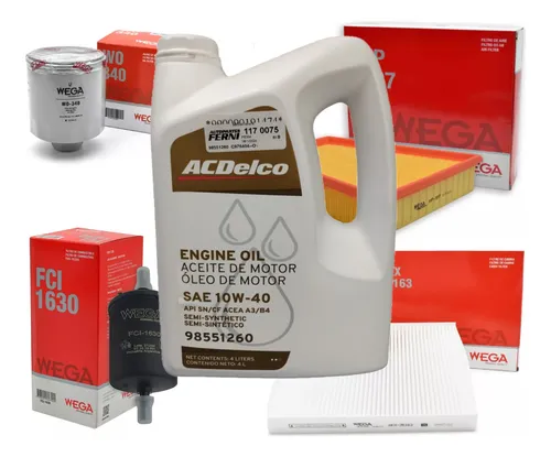 comprar Kit 4 Filtros + Aceite 10w40 Vw Gol Trend Voyage Fox Suran