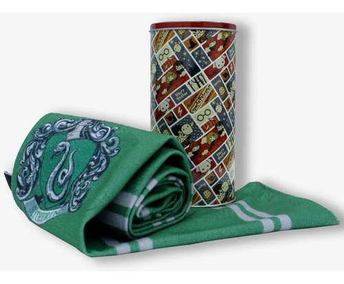 Cachecol Casas De Hogwarts Com Lata Decorada Harry Potter Cor Lufa-lufa