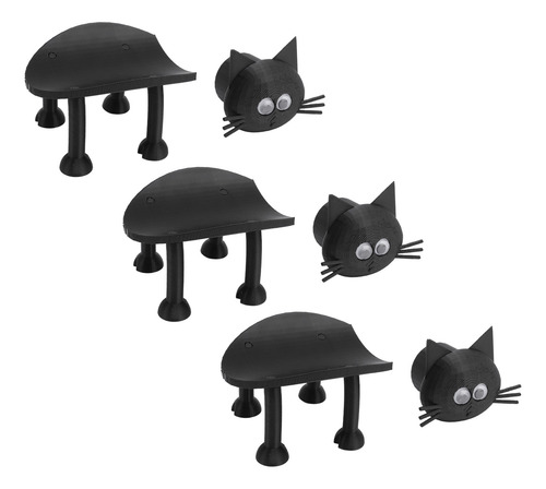 Juego De 3 Soportes Para Papel Higiénico Con Forma De Gato,