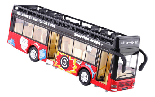 Autobús De Juguete Fundido A Presión, Autobús Rojo