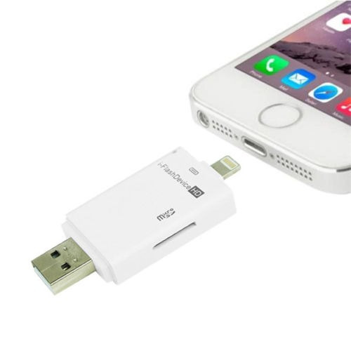 Usb Flash Drive Sd Tf Tarjeta Lector Adaptador Para iPhone 7