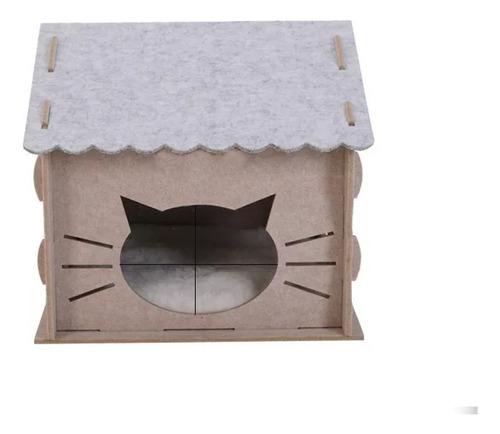 Casa Cucha Gatos Felpa Gruesa Decorativa 48x48x46cm C24a