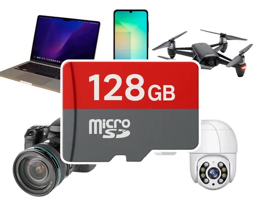 Cartão De Memória Para Câmeras Wi-fi Drones 128gb Micro Sd Classe...