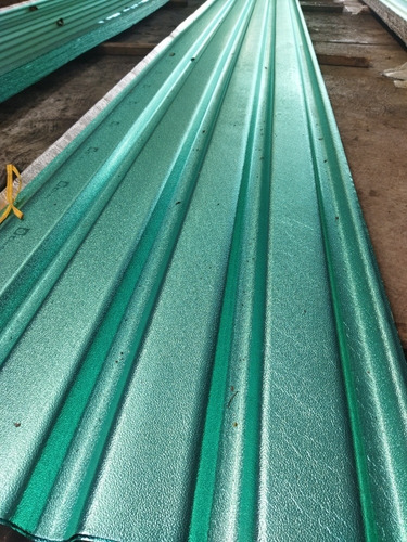 Lámina De Acerolit Verde Canal Ancho 0,78mts X 5mts