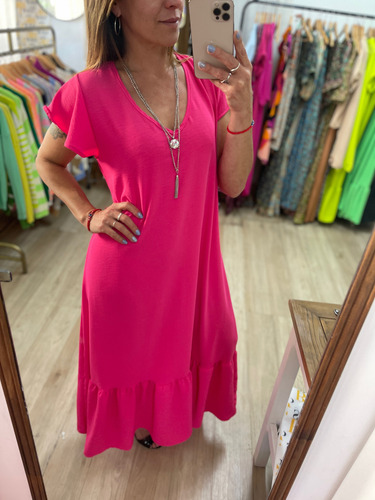 Vestido Largo Liso Mujer The Big Shop