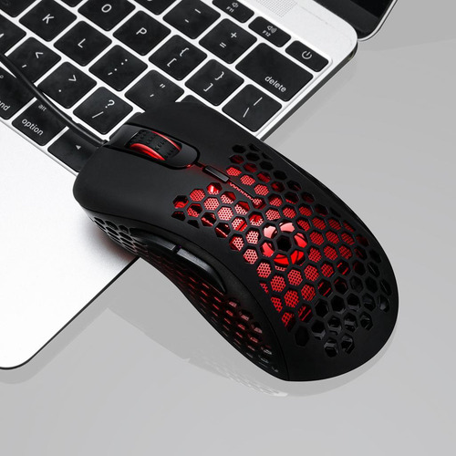V18 Usb Mouse De Jogo Com Fio Rgb Mouse De Jogo Com Preto