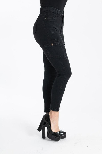 Jeans Pantalón Cargo Mujer Puño
