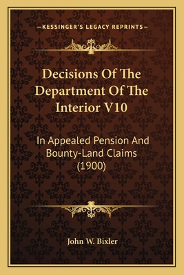 Libro Decisions Of The Department Of The Interior V10: In...