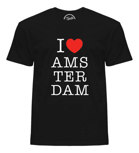 Playera I Love Ámsterdam Corazon Souvenir T-shirt