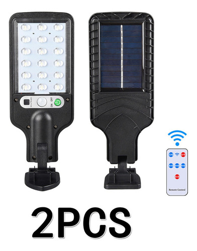 2 X Lámpara Led Solar Luminaria Suburbana Alumbrado Público