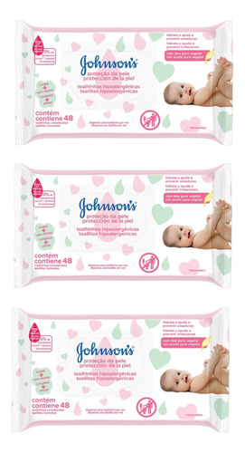 Toallitas Húmedas Johnson's Baby Extra Cuidado 3 Packs X 48u