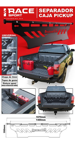 Divisor Separador Caja De Carga Amarok Hilux Ranger S10