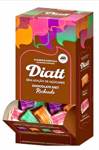Bombons sortidos diet Diatt chocolate sem açúcar 420g