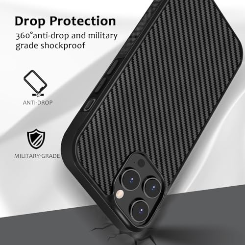 Funda Para iPhone 15 Pro Glossy Negro 6.1 PuLG Carbon Fiber