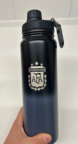 Botella Térmica Acero Inoxidable Frío/calor Grabado Laser Negro