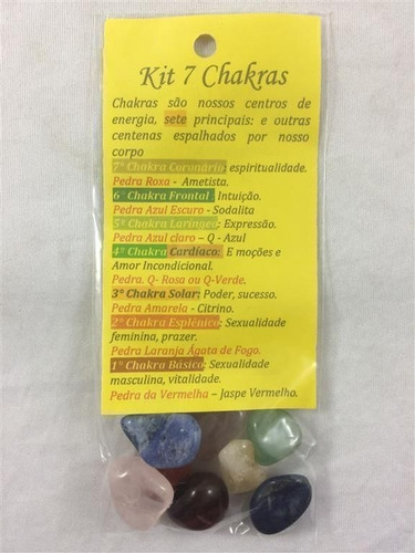 Pedras Dos Sete Chakras Naturais E Roladas- Kit Completo Top